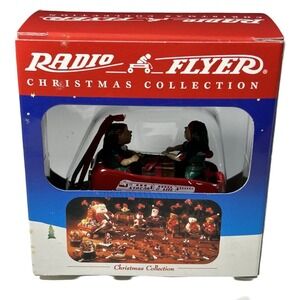 #122 1999 Vintage Radio Flyer Streak-O-Lite Elves Ride Wagon Christmas Ornament